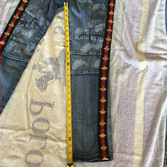 EVOLUTION IN DESIGN Acid Washed MOTO Boy Youth JEANS size 16 - Picture 7 of 13